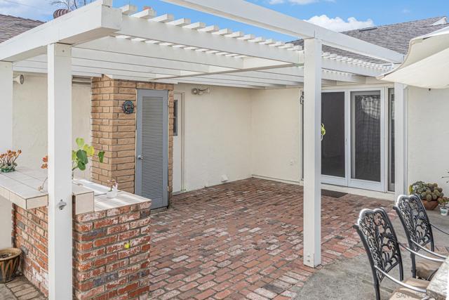 Brick patio offering shade and plenty of room for relaxing