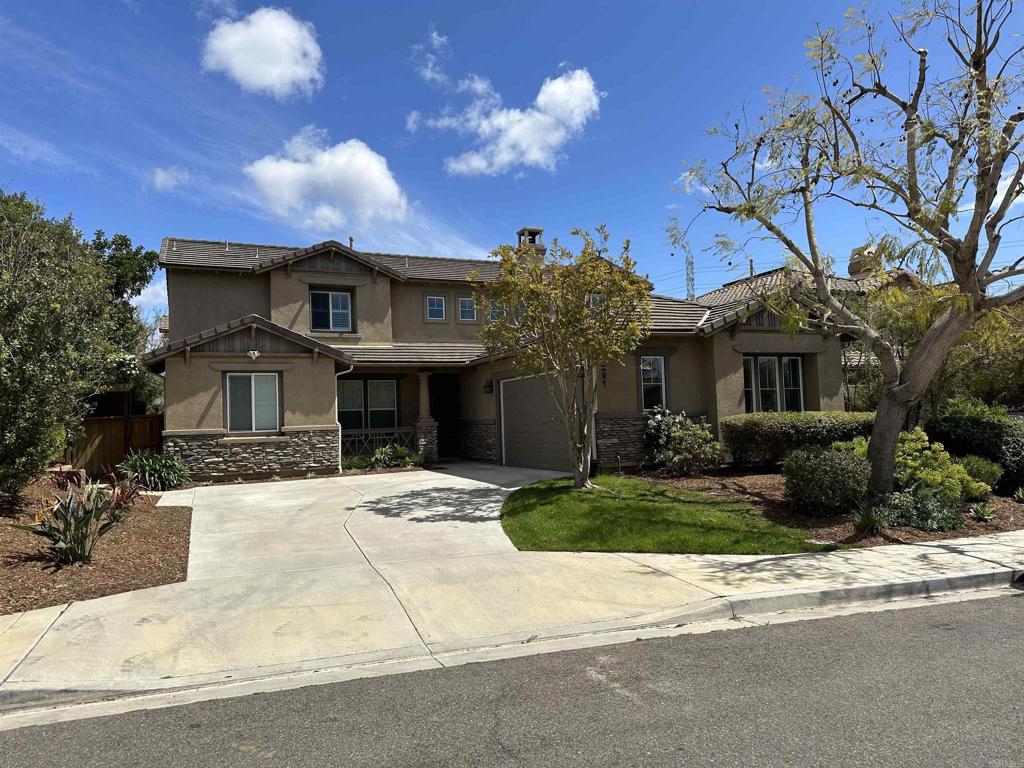 Welcome to this beautifully upgraded home located in the desirable neighborhood of San Elijo Hills. This home features vinyl plank flooring all throughout, quartz kitchen countertops, spacious low maintenance backyard and more! This home has 4 bedrooms in the main house with an attached casita with its own private entry featuring one bedroom and full bath. Nice and bright open floorplan with one full bed and bath downstairs and three bedrooms up plus an office nook, a cozy family room fireplace, attached 2 car garage, a chef's kitchen with large center island, stainless steel appliances and more! The large master bedroom suite features 2 separate master closets and master bath with deep soaking jet-tub, large shower and dual vanities. This home is ideally located at the end of the cul-de-sac. The neighborhood features a highly desirable school district, parks, shopping and more! Hurry as this one will go quick!