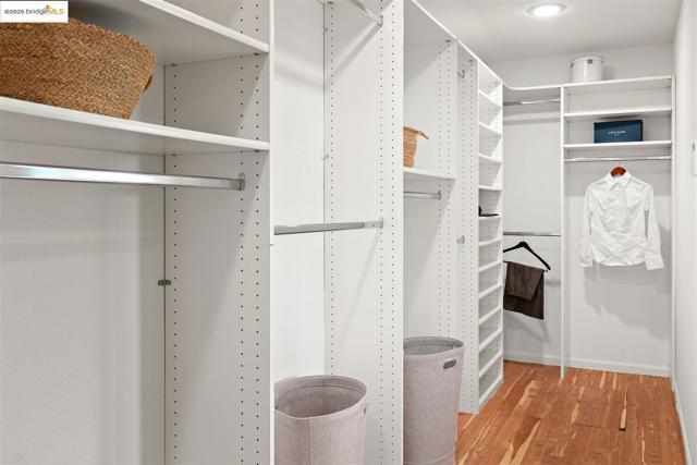 Spacious closet featuring light wood finished floors