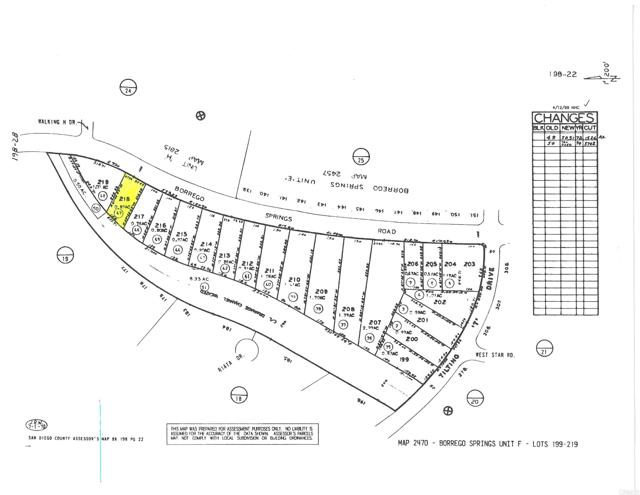 Detail Gallery Image 1 of 2 For Borrego Springs Rd Lot 218, Borrego Springs,  CA 92004 - – Beds | – Baths