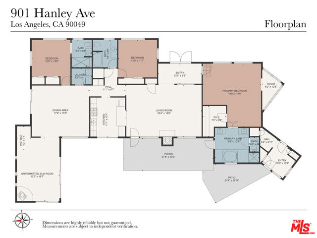 901 Hanley Avenue, Los Angeles, California 90049, 3 Bedrooms Bedrooms, ,3 BathroomsBathrooms,Single Family Residence,For Sale,Hanley,24405303
