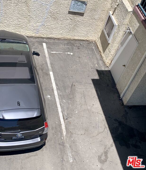 parking next to stairs