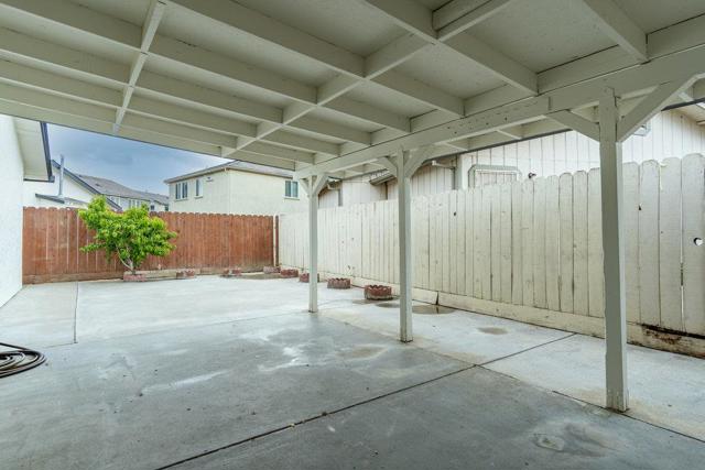 Main home - fenced backyard