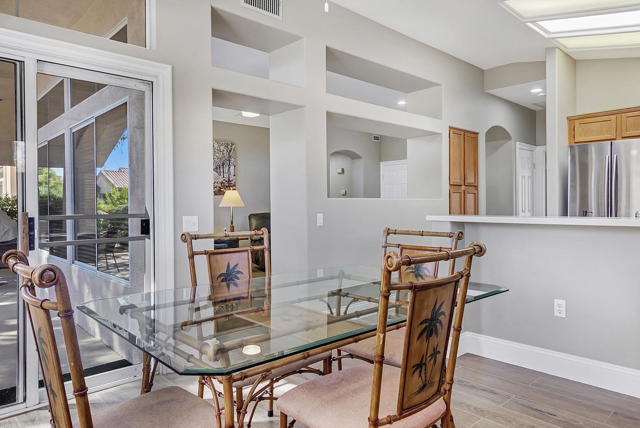 DINING AREA HAS SLIDER TO  PATIO