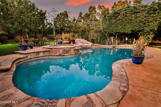 Backyard Pool Dusk