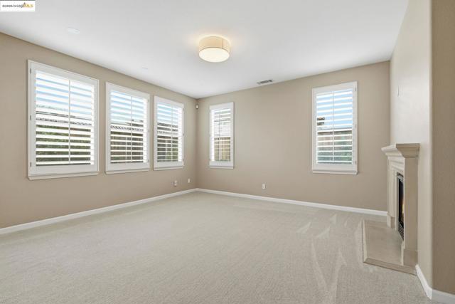 With decorative fire place.