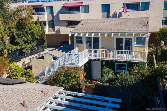 Rear unit above 2-car garage