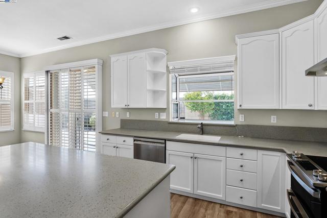 Bright Kitchen with Garden Winow