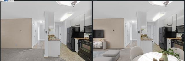 Kitchen View Before & After Visual Effects Added