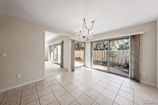 Dining room features direct access to backyard patio