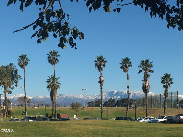 Driving range with snow