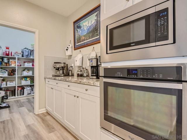 Butlers pantry and walk-in pantry.