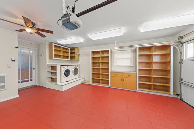 Garage is finished nicely, was used a quilting/hobby room. plenty of storage.