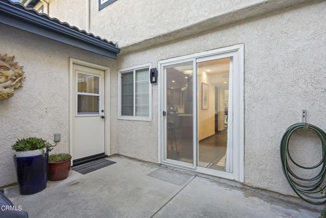 Patio with Man Door to Garage