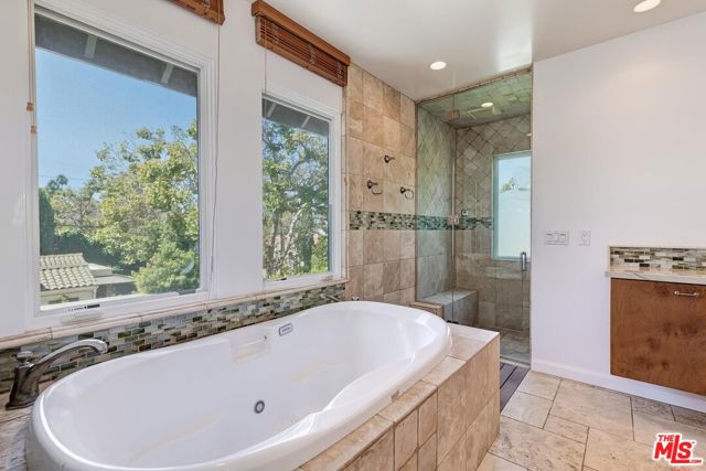 separate tub and shower