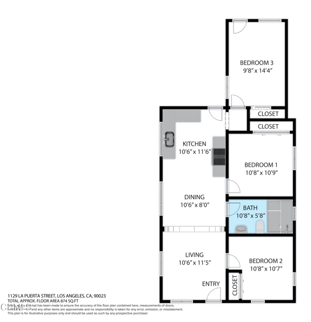 Detail Gallery Image 50 of 50 For 1129 La Puerta St, Los Angeles,  CA 90023 - 3 Beds | 1 Baths