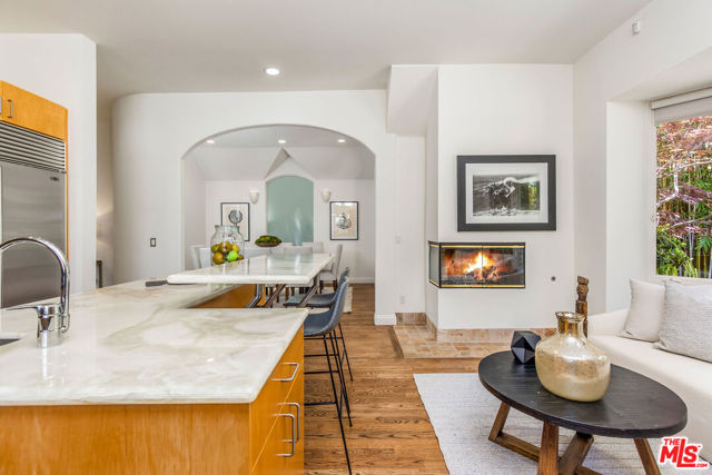 Kitchen with Fireplace