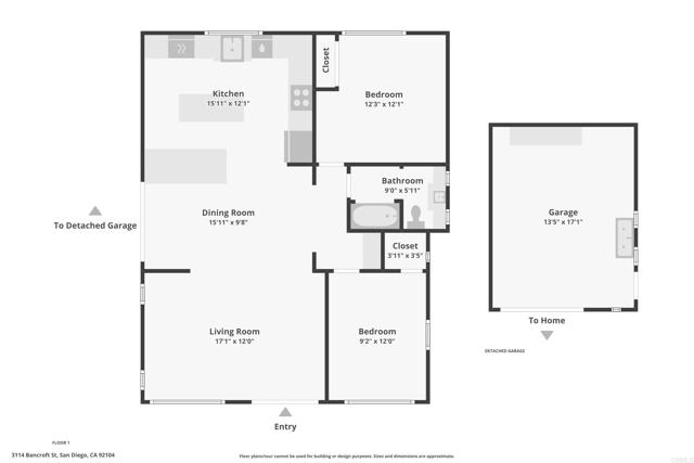 Detail Gallery Image 2 of 31 For 3114 Bancroft St, San Diego,  CA 92104 - 2 Beds | 1 Baths