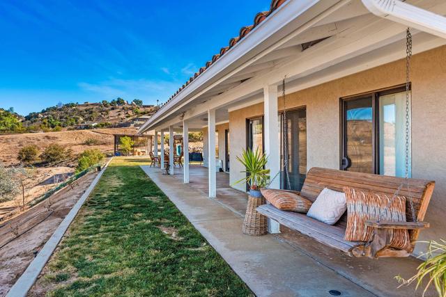 Back patio with views to hills