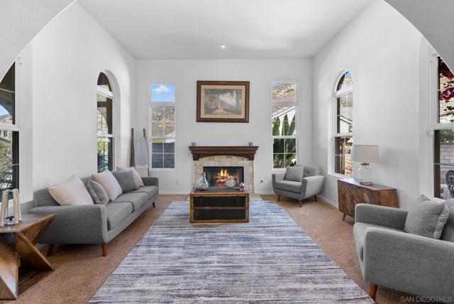 Formal living room at entry