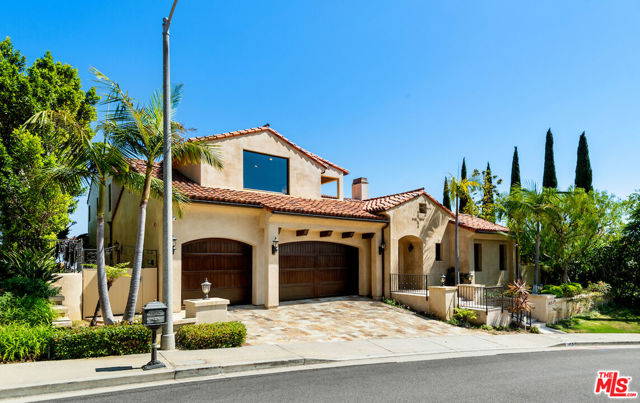 1853 E CHASTAIN Pacific Palisades, California Your search has ended! This custom Highlands, Mediterranean-Tuscan style home exudes high-quality form and function and has the rare and spectacular queen's necklace and mountain views. With 6 bedrooms, 7.5 baths, the unique courtyard entry complete with water feature, fireplace and separate Casita, leads to the formal entry appointed with generous natural wood and stone materials. The home has been meticulously maintained and lightly used by the current, original owner. The condition is pristine. Enter through the elegant stained-glass entry door to the formal entry foyer which is open to the formal living and dining rooms, which are, through a pair of French doors, open to the courtyard. To the left of the entry is the main powder room and curved hallway leading past the laundry and guest room to a climatized glass wine display cabinet, ultimately leading to the pool bath and private ocean-view office. The expansive chef's kitchen has top-of-the line appliances, a large central island with, a walk-in pantry and butler area with warming drawer. Being adjacent and open to the family room and covered exterior entertainment area, the interior flows seamlessly to exterior, where you are greeted by the tranquil natural environment and breathtaking unobstructed views. An infinity-effect spa waterfalls down to a 40 foot pool. The lounge area and fire pit complete the outdoor back yard experience, which is also perfect for entertaining guests. Once back inside, ascend the dramatic wrought iron rail spiral staircase to the circular upper foyer, which leads to three generous secondary bedroom suites, a bonus/media room and magnificent master retreat. The Master is complete with a double-sided bathroom, steam shower, private tub, interior sitting area with fireplace and an exterior covered balcony, each of which enjoy the spectacular and private views of the Santa Monica Bay, city light and mountain views. The high-end hardwood floors throughout, combined with the elegant finishes and the well designed, beautifully flowing floor plan, you will be living in an environment that you will never want to leave. Complete wit 24-hour security patrol in the entire Highlands community, the property is also part of the Summit club, which is a Four Seasons - like community facility that has; 3 tennis courts (1 lighted) - Heated half-Olympic size pool and large SPA - Fitness Room with aerobic and weight gear - Children's playground - Sports court with basketball hoops - Indoor and outdoor meeting and entertainment areas - Wireless Internet access on the premises - Party Rental (recreational room, grassy knoll). This, plus the close proximity to the endless hiking and biking trails of the Santa Monica Mountains, make this an amazing property in a fantastic neighborhood where the ultimate California lifestyle is lived every day.