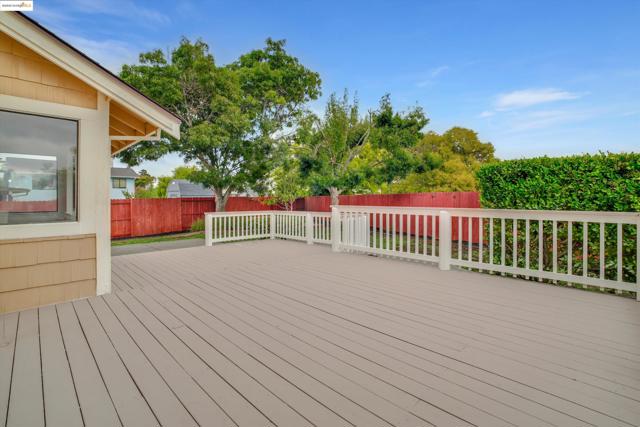 Wooden terrace featuring a fenced backyard