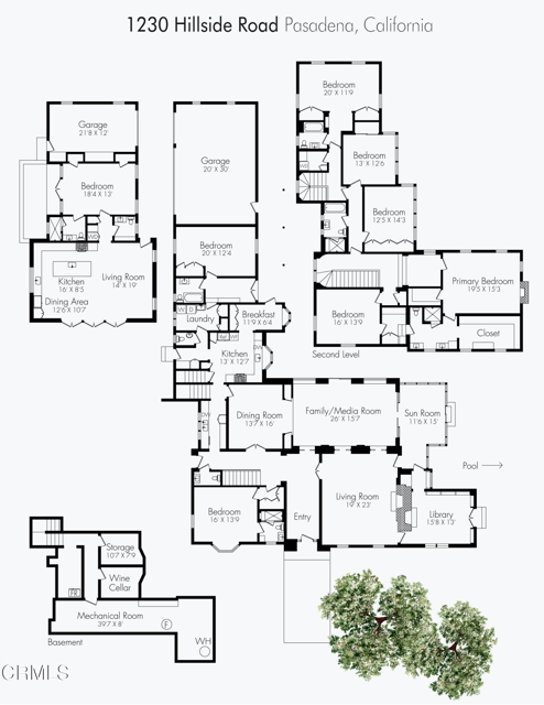 Detail Gallery Image 72 of 72 For 1230 Hillside Rd, Pasadena,  CA 91105 - 8 Beds | 6/3 Baths