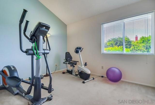 One bedroom can be office or work-out room too!