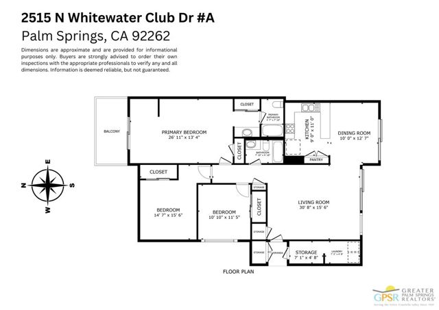 2515 N Whitewater Club Drive #A, Palm Springs, CA 92262