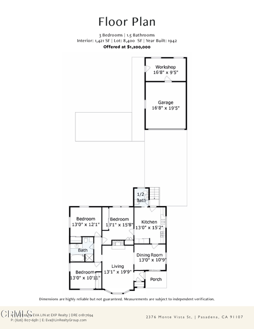 Detail Gallery Image 36 of 36 For 2376 Monte Vista St, Pasadena,  CA 91107 - 3 Beds | 1/1 Baths