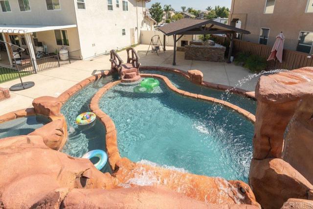 View from top of pool