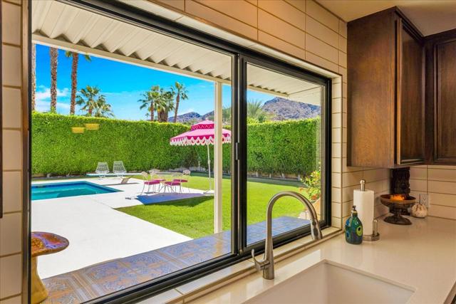 Pool & Mountain Views from Kitchen