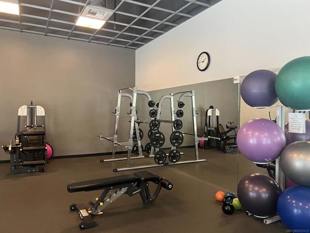 Shared common area fitness center