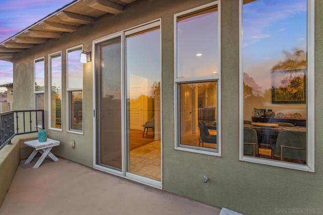 Easterly facing top floor view deck.