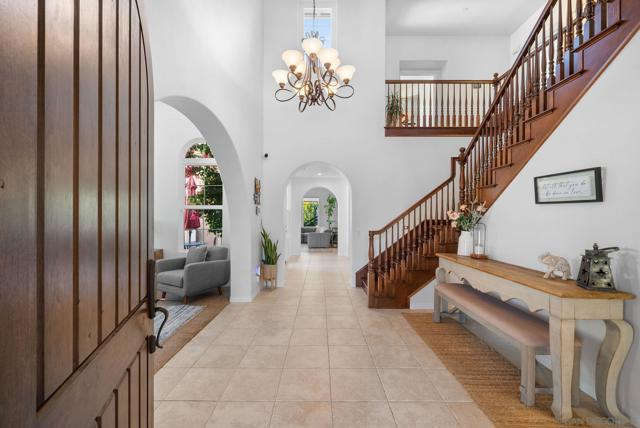 Front door entry clear sightline through home to back yard