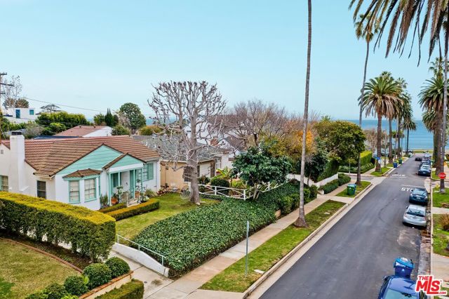 Incredible opportunity in the Via Bluffs area of the Pacific Palisades. Large (approximately) 6,248 sqft lot just over one block from the bluffs. Remodel or build your dream home in one of the best areas of the Pacific Palisades. This charming home/lot is perched above the street providing a light, bright and airy feel and located on a picturesque tree lined street with ocean views.  Conveniently located close to schools, The Village, Potrero Canyon, the beach, hiking trails and all that the Pacific Palisades has to offer. Enjoy world famous sunsets from the bluffs just over a block away. This home has been lovingly cared for by one family for over 40 years. This is your chance to be the next to build your dreams and create your memories in a special neighborhood.