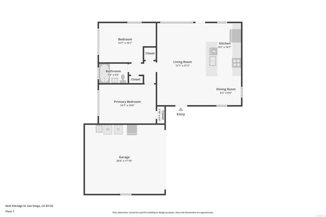 Detail Gallery Image 6 of 42 For 6642 Eldridge St, San Diego,  CA 92120 - 2 Beds | 1 Baths