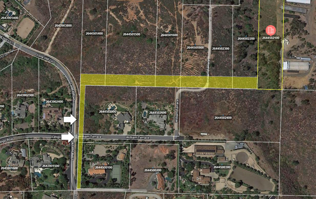 Approximate location of easement