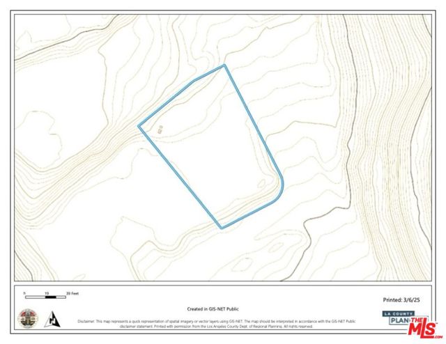 Flat lot contour lines