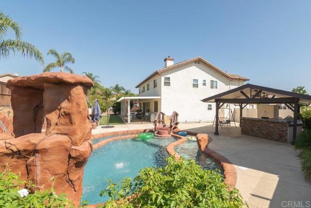 Looking from pool northeast to home