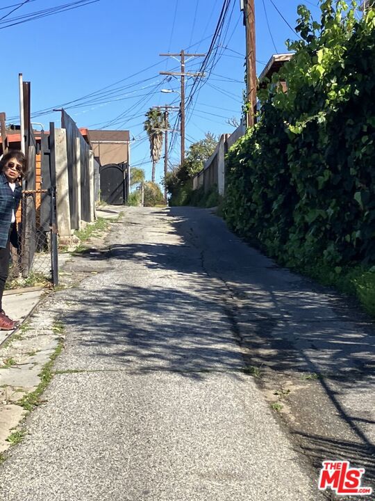 Looking east on alley