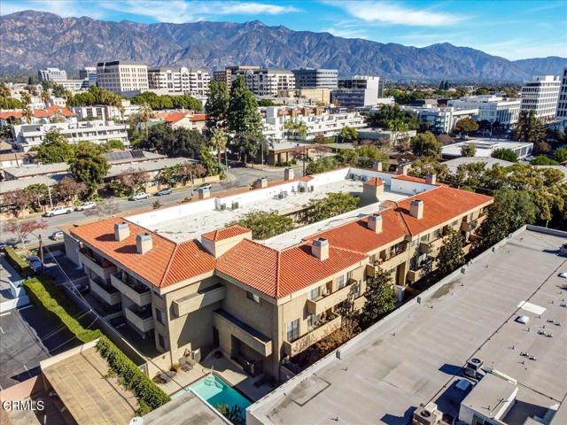 Drone View towards Mountains