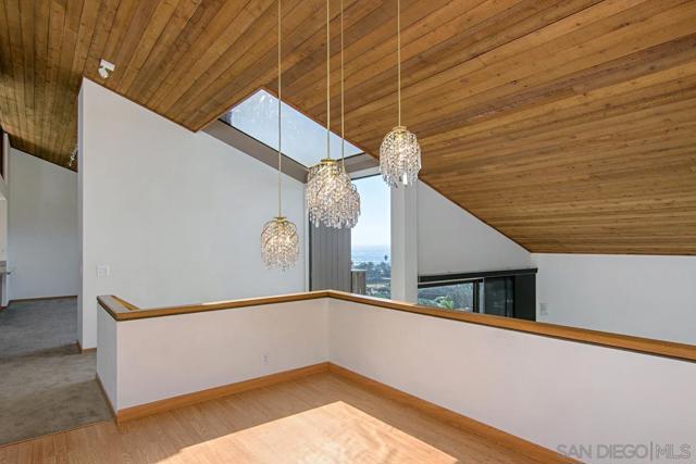 Dining room overlooking the living room.