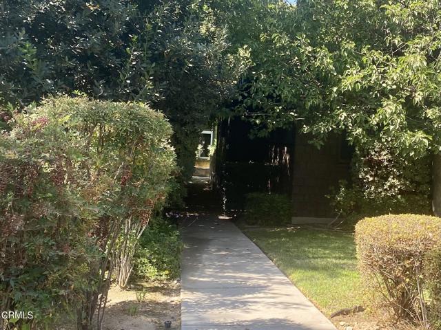 Pathway from street to condo