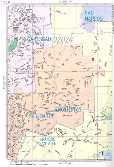 Here is the location of the parcel as shown on the Thomas Guide.