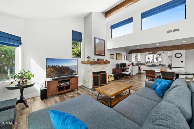 Living Room with Vaulted Ceilings