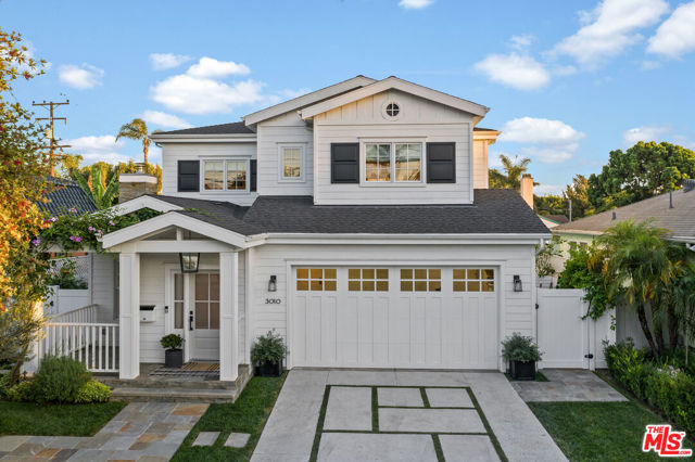 3010 Pearl Street Santa Monica, California Offers due 10/22 at 10 am. Outstanding Hampton's style home, designed & built for the owners personal residence in late 2017, w/quality & features that surpass expectation. Sunny, bright interiors w/wide plank oak flrs, soaring ceilings, rich textured millwork & sparkling fittings w/each space providing thoughtful convenience & a casual, yet sophisticated aesthetic. Downstairs: frml entry, liv rm w/fp, frml din rm w/adj terrace & a sprawling great rm-kit w/top-of-the-line appliances & fixtures, built-in brkfst nook, pantry, fp & expansive glass doors leading to a private hedged yard w/all the key resort essentials: covered bluestone patio, outdoor kit, lawn & salt water pool. A wine rm, gst bed w/bath, powder rm & well-appointed garage complete the 1st fl. Upstairs: 4 bd, 3 ba, including mstr w/vaulted ceilings, luxe bath, dual walk-in closets, separate office, plus generous terrace. Dozens of additional elements to surprise & delight. A delicious, meticulously honed & rare treat.