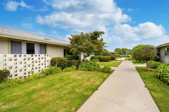 Walkway away from condo towards street