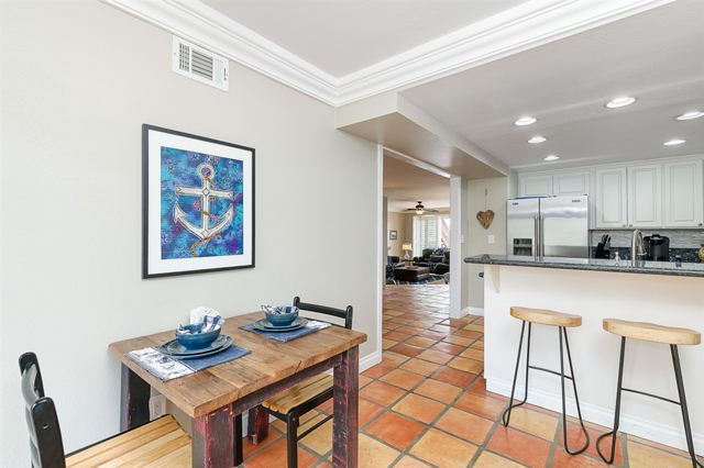 Informal dining area.