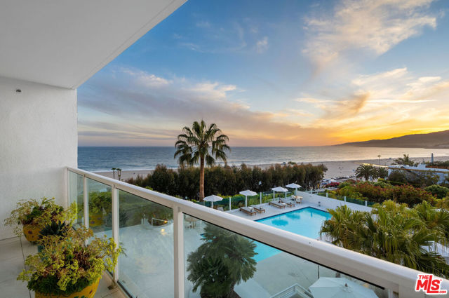 101 Ocean Avenue C300 Santa Monica, California On Ocean Ave in one of Santa Monica's choice destinations, enjoy your very own premiere, full-service cliffside condominium. Designed specifically for leisure, the unit provides 2,900 square feet of living space with sweeping ocean and mountain views on the endless, unobstructed horizon. With 2 beds and 3 baths, the primary suite is warmed by a fireplace, framing an angelic view of the Pacific skyline through floor-to-ceiling windows and spacious balcony. The spa-like primary bathroom showcases dual vanities and the oversized walk-in closet completes the main suite. The large format kitchen has been upgraded with state-of-the-art Thermador appliances while a beautiful chandelier shines over the formal dining area. A built-in home office rounds out the unit, while a shared resort-style pool and fitness center makes #C300 a rare offering in one of the most iconic buildings on the coastline.